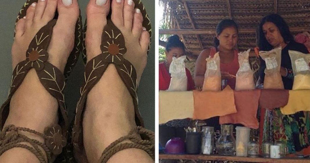 Indígenas produzem e vendem sandálias com látex da Amazônia