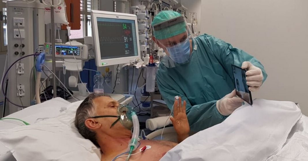 Campanha na Itália permite que pacientes terminais com covid-19 se despeçam de seus familiares