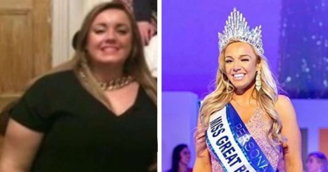 Mulher perde metade do seu peso depois que o noivo a largou por ser “muito gorda” e vence Miss Grã-Bretanha 2020