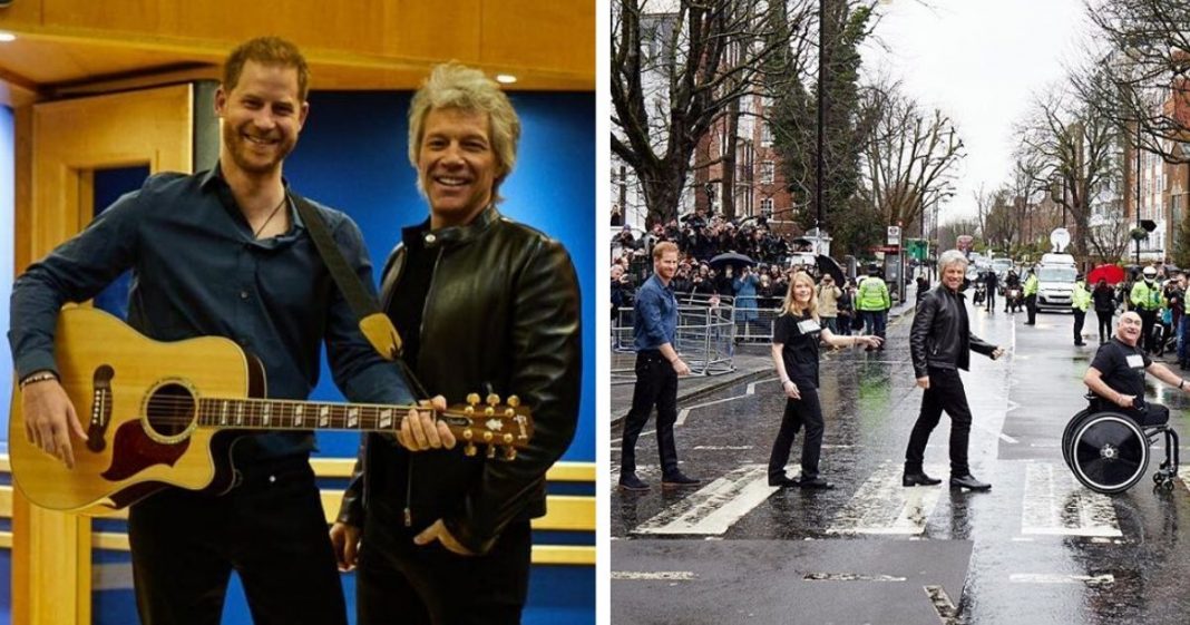 Príncipe Harry e Bon Jovi gravam música em prol de uma grande causa