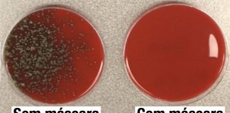 Cientista demonstra o efeito de usar uma máscara e o que acontece quando não se usa Cientista demonstra o efeito de usar uma máscara e o que acontece quando não se usa