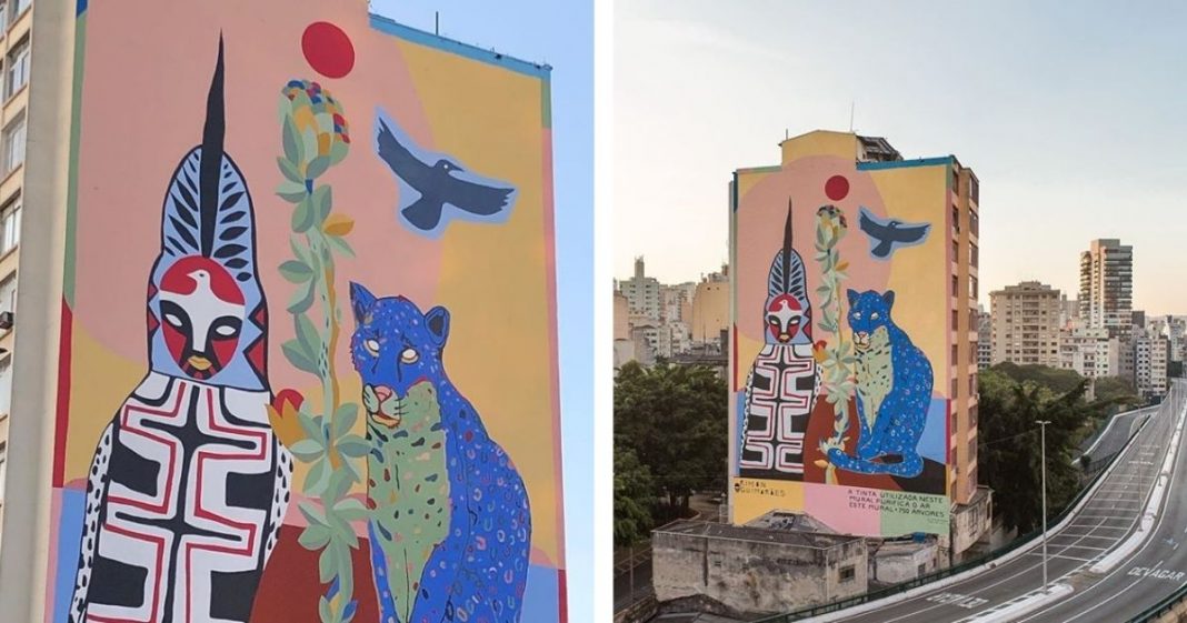 São Paulo ganha mural ecológico que purifica o ar igual a 750 árvores