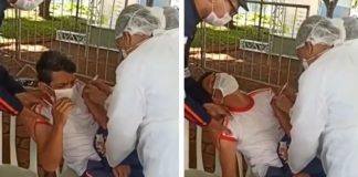 Socorrista com medo de agulha desmaia após receber vacina: vídeo da tremedeira viralizou Socorrista com medo de agulha desmaia após receber vacina: vídeo da tremedeira viralizou