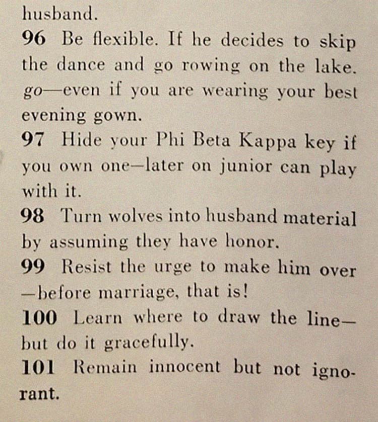 ideiasnutritivas.com - Artigo de 1958 com '129 MANEIRAS DE CONSEGUIR UM MARIDO' mostra o quanto o mundo mudou