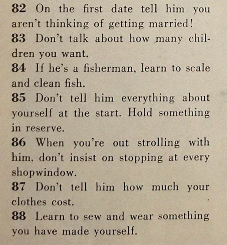 materia sobre arranjar marido - Artigo de 1958 com '129 MANEIRAS DE CONSEGUIR UM MARIDO' mostra o quanto o mundo mudou