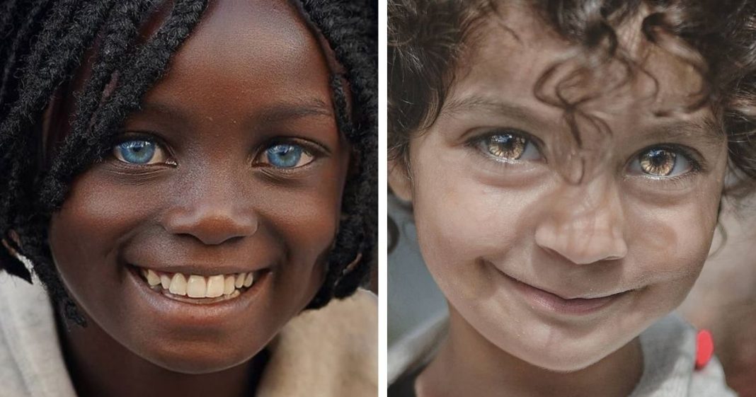 Fotógrafo registra a beleza dos olhos das crianças que brilham como pedras preciosas