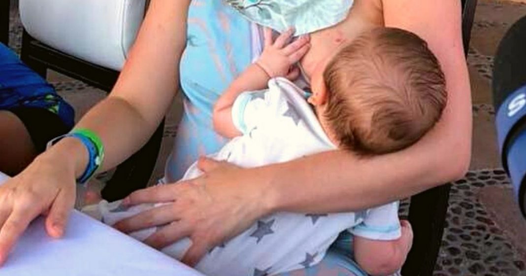 Mãe solicitada a “cobrir” enquanto amamentava seu bebê em público deu uma resposta épica