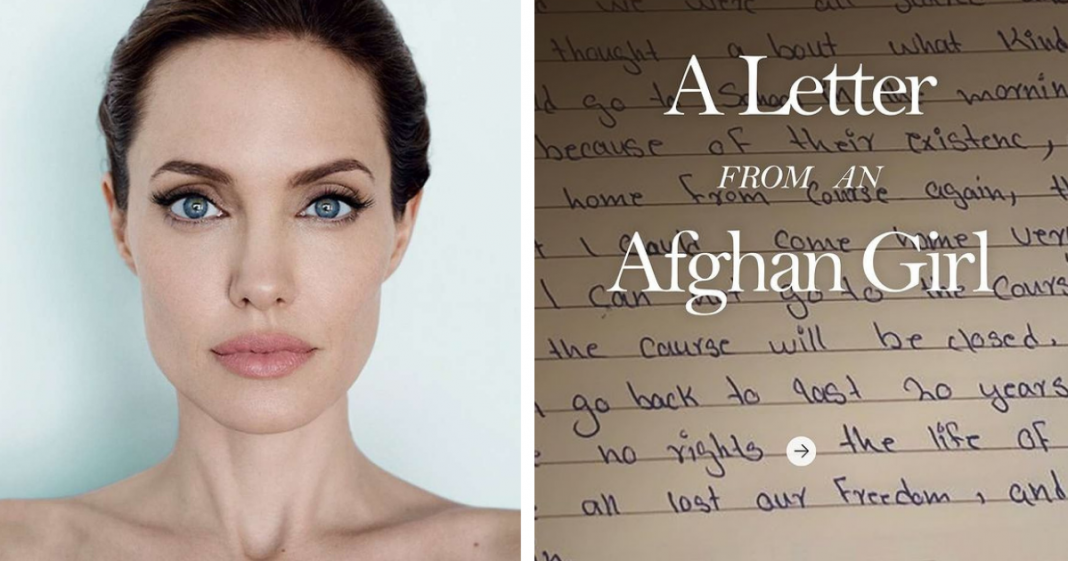 Angelina Jolie cria perfil no Instagram para mostrar carta de menina afegã e bate recorde de seguidores