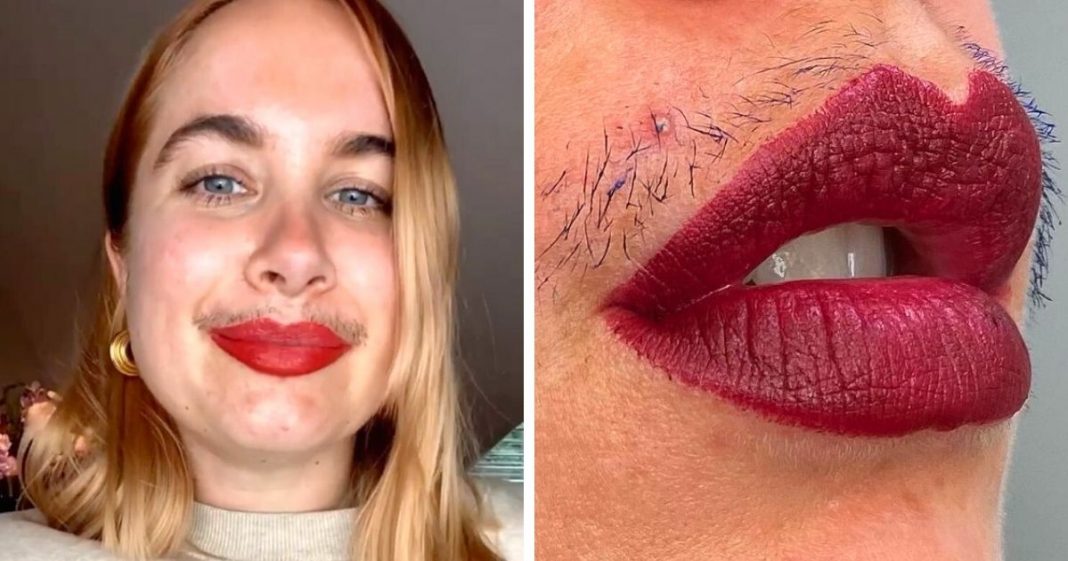 Influenciadora se recusa a usar filtros e exibe seu “bigode” para derrubar os padrões de beleza