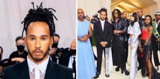 Lewis Hamilton convidou designers negros emergentes para sua mesa do Met Gala 2021 Lewis Hamilton convidou designers negros emergentes para sua mesa do Met Gala 2021