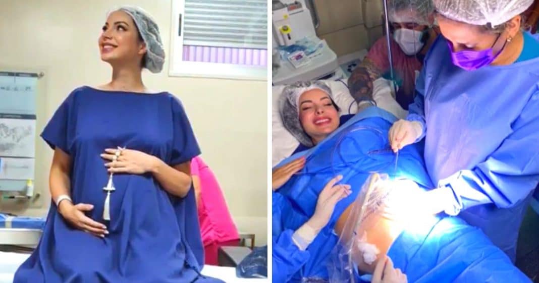 Em cirurgia inédita no Brasil, médica ‘queima’ tumor de bebê ainda no útero da mãe
