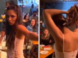 Jovem corta o próprio cabelo durante festa e vídeo viraliza: “Do nada ela pede uma tesoura”