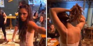 Jovem corta o próprio cabelo durante festa e vídeo viraliza: “Do nada ela pede uma tesoura” Jovem corta o próprio cabelo durante festa e vídeo viraliza: “Do nada ela pede uma tesoura”