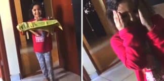 Vídeo de menina de 5 anos viralizou ao levar café da manhã para mãe, mas derruba bandeja em cima dela Vídeo de menina de 5 anos viralizou ao levar café da manhã para mãe, mas derruba bandeja em cima dela