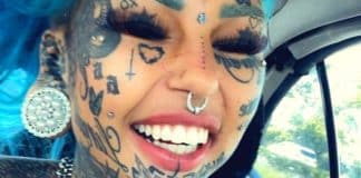 Mulher que tatuou 99% do corpo acha ‘difícil’ conseguir emprego por sua aparência Mulher que tatuou 99% do corpo acha ‘difícil’ conseguir emprego por sua aparência